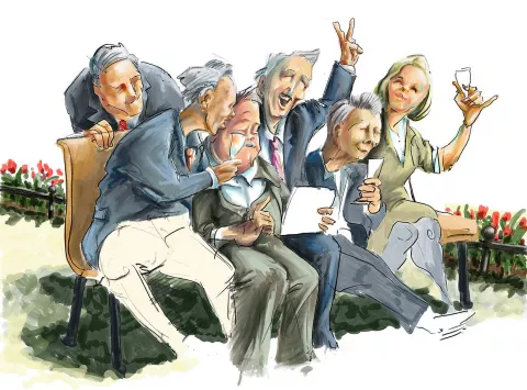 Im Deutschland-Park: Bank der Selbstgerechten